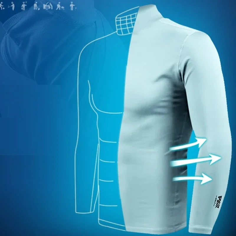 PGM-Camiseta de Golf con protección solar para hombre, ropa interior de manga larga, camisetas de seda helada refrescantes, ropa suave Anti-UV para hombre YF202