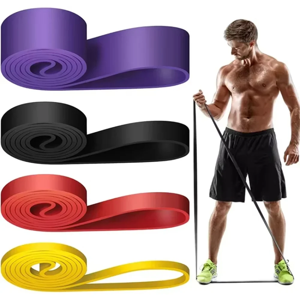 1 Uds banda elástica de Fitness banda de resistencia Tpe banda de tensión de asistencia de Yoga cuerda elástica de látex entrenamiento hombros espalda y caderas