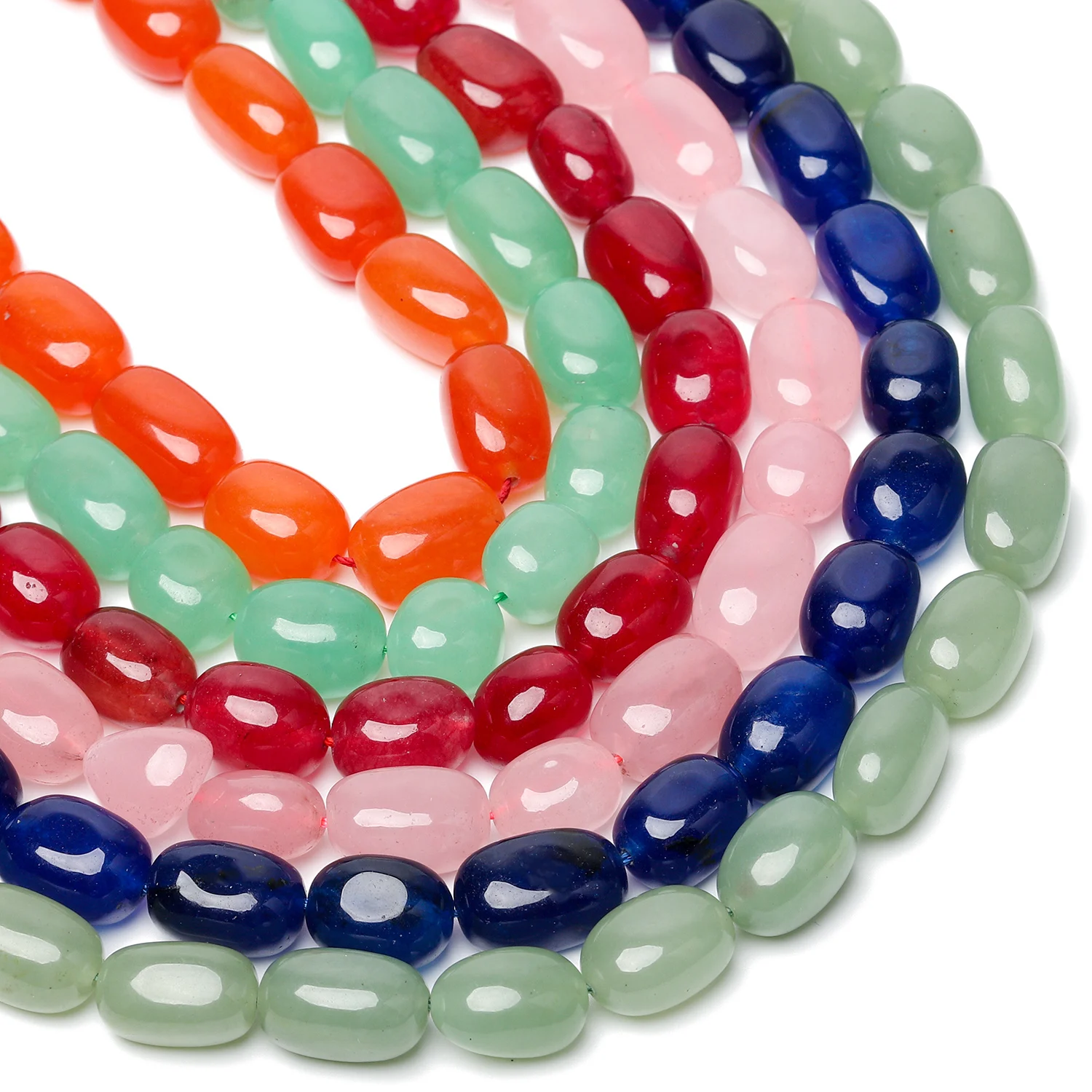 Cuentas de Calcedonia irregulares de 18x12mm, piedra Natural multicolor, cuentas espaciadoras sueltas para fabricación de joyería, accesorios de pulsera DIY de 15''