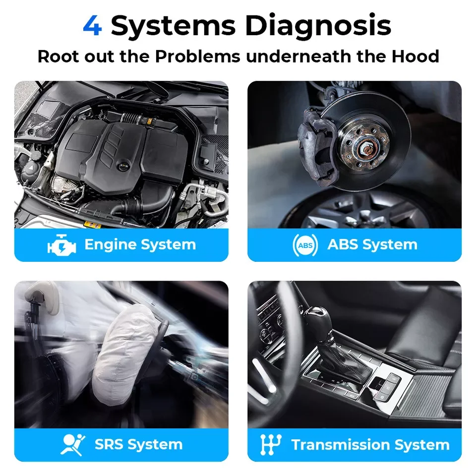 Herramienta de diagnóstico de coche Topdon, 4 sistemas, escáner de diagnóstico OBD2, motor ABS SRS Airbag, herramienta de escaneo automático, lector de código ArtiDiag500