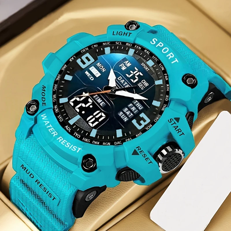 Relojes de Hombre a la Moda, Relojes Deportivos para Estudiantes Adolescentes, Esferas Grandes, Relojes Electrónicos son la Mejor Opción para Regalar