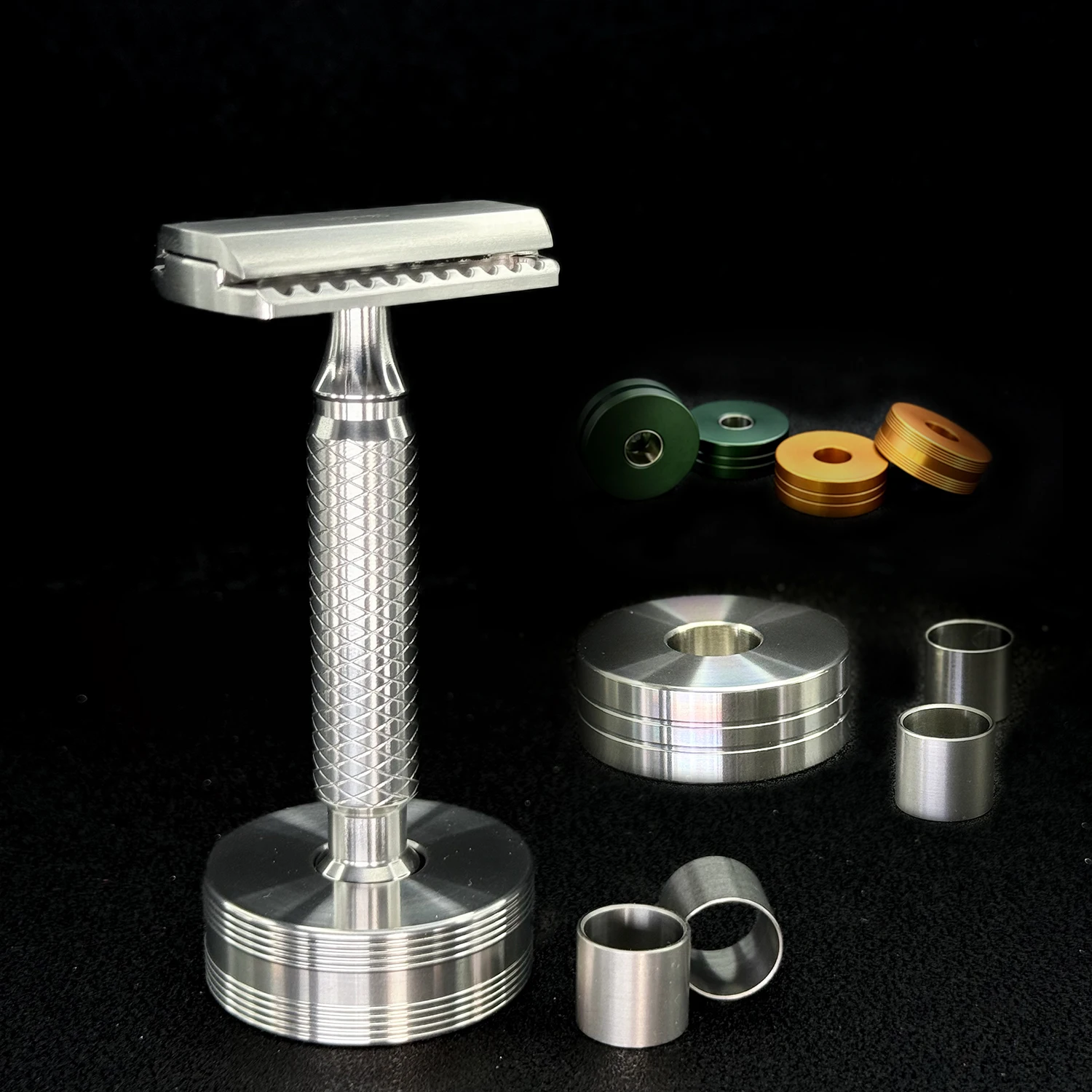 Soporte de maquinilla de afeitar con base de afeitadora de diámetro variable de acero inoxidable 316L de proceso CNC