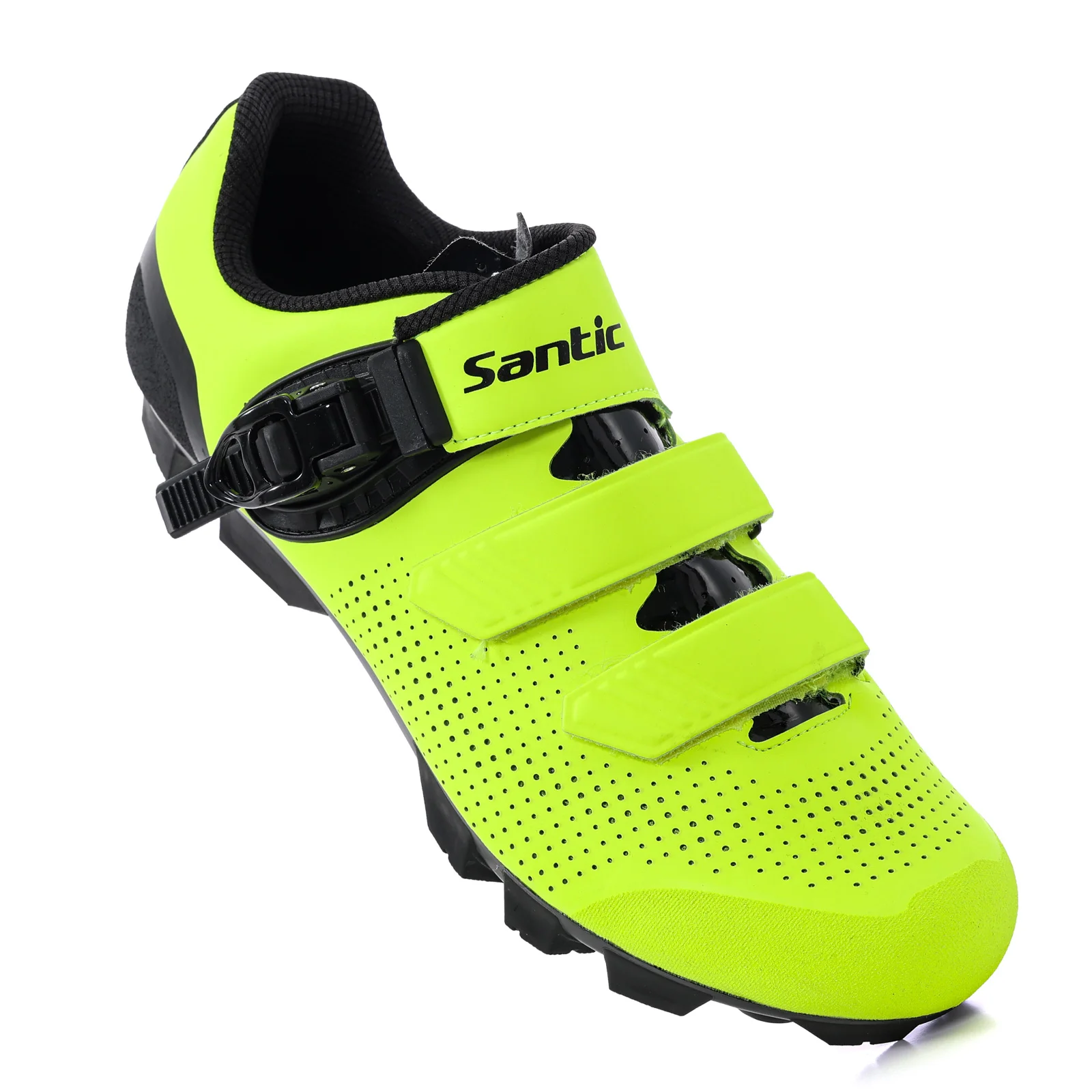 Santic-zapatos de bloqueo para bicicleta de montaña para hombre, zapatillas con bloqueo SPD, accesorios de bicicleta MTB, transpirables, con autosujeción, Unisex