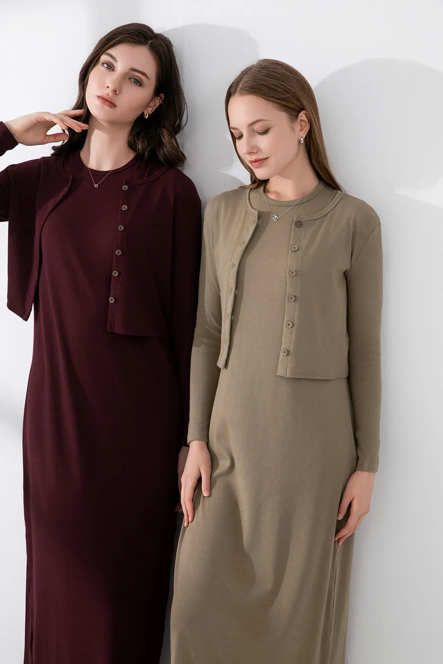 Cárdigan de fibra natural para mujer, vestido largo hasta el tobillo, tejido con ribetes, moda de verano, 2023