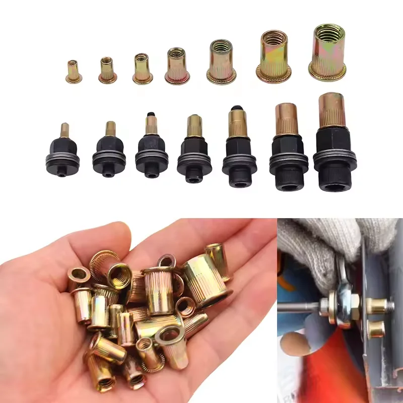 Juego de 300 piezas de herramientas manuales para tuercas remachables métricas, para decoración, aplicaciones marinas e industriales.
