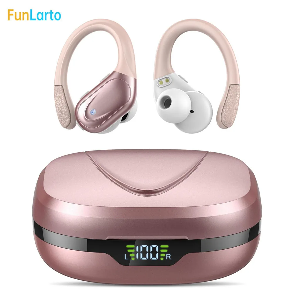 Auriculares deportivos inalámbricos TWS auriculares inalámbricos Bluetooth 5,3 con micrófono de cancelación de ruido ENC IP7 impermeable para correr