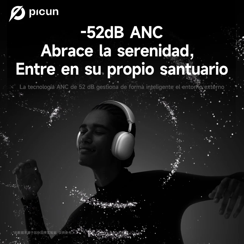 Picun F8 Pro ANC auriculares inalámbricos Audio espacial 3D seguimiento de cabeza-52dB ANC auriculares Bluetooth HIFI ENC HD micrófono aplicación de baja latencia