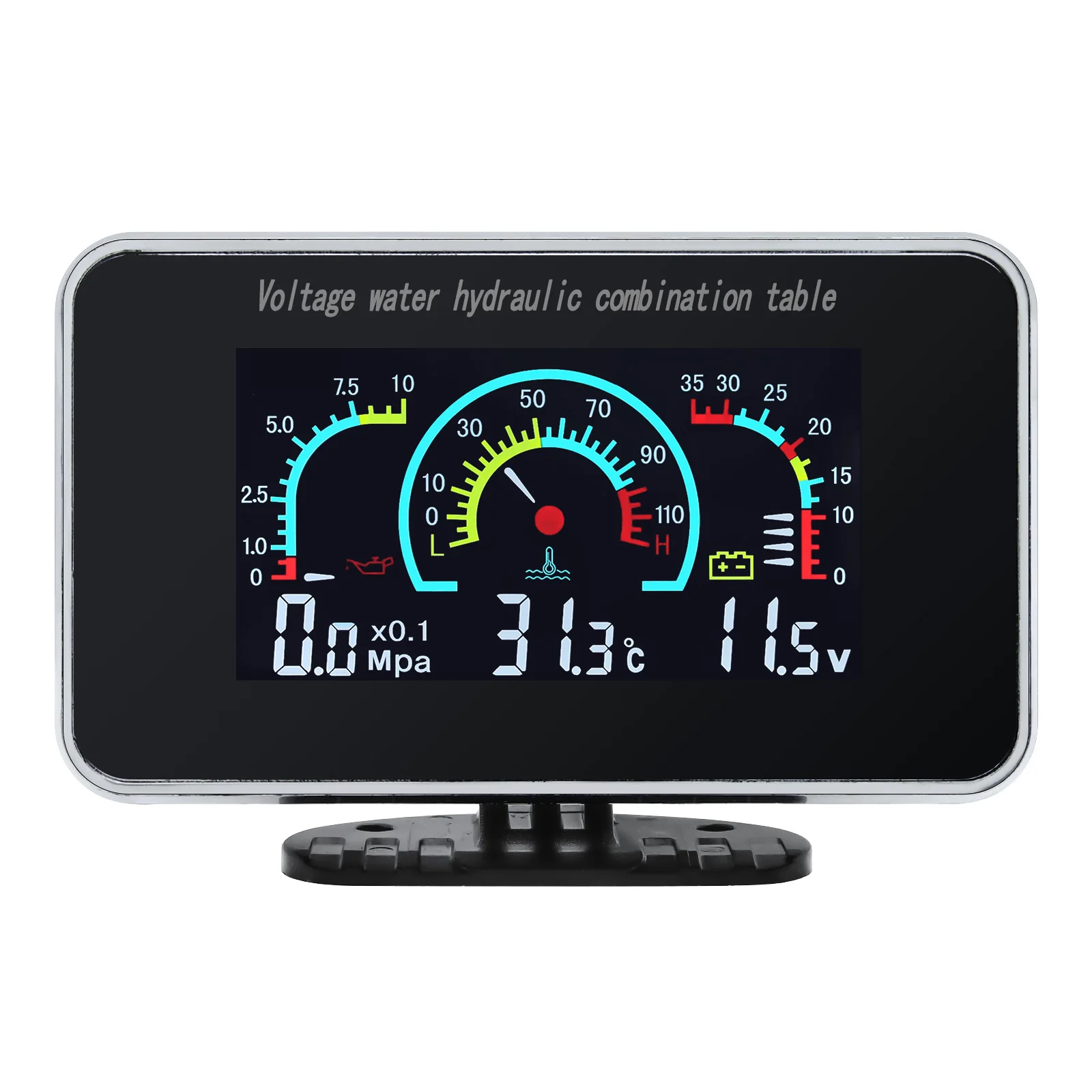 2 en 1 / 3 en 1 / 4 en 1 LCD Digital medidor de presión de aceite voltímetro medidor de nivel de combustible 1/8 NPT Sensor de presión de aceite + Sensor de temperatura del agua