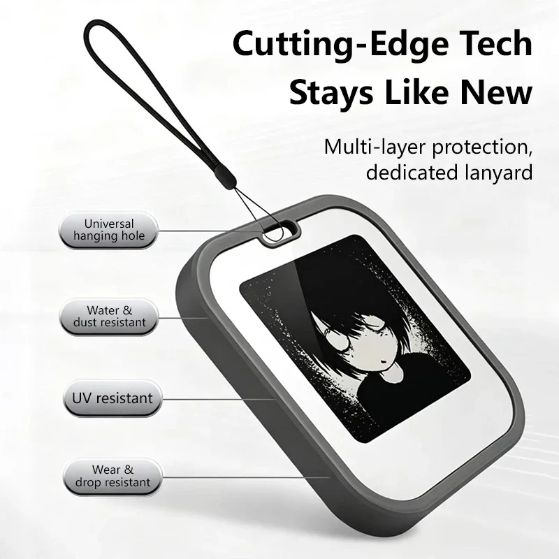 Mini adorno de escritorio electrónico con pantalla de tinta electrónica NFC, pantalla de tinta electrónica de 1.54 pulgadas, adorno decorativo de pared, tablero de información para mascotas.