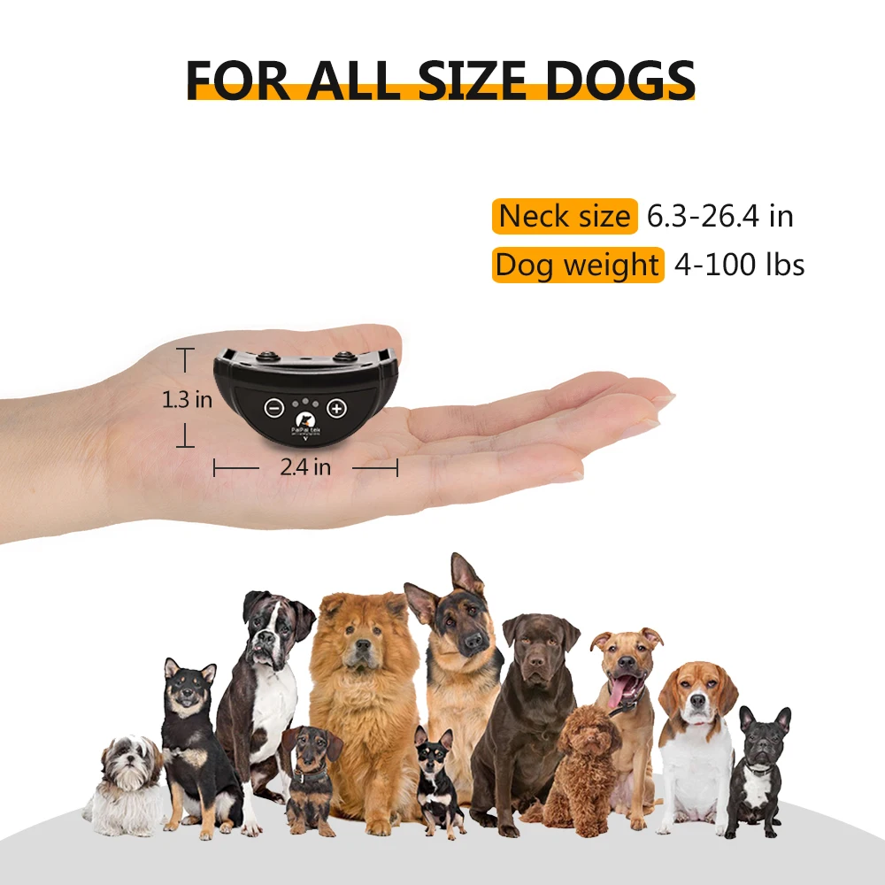 Dispositivo antiladridos para perros, Collar de entrenamiento con vibración para mascotas, recargable, sin descargas estáticas, Control de perros, Collar impermeable para perros