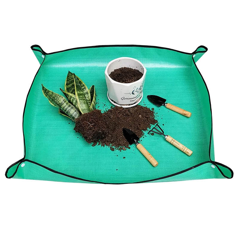 Estera para repottar plantas, estera para trasplante impermeable, estera para macetas suculentas para interiores, estera de jardinería portátil