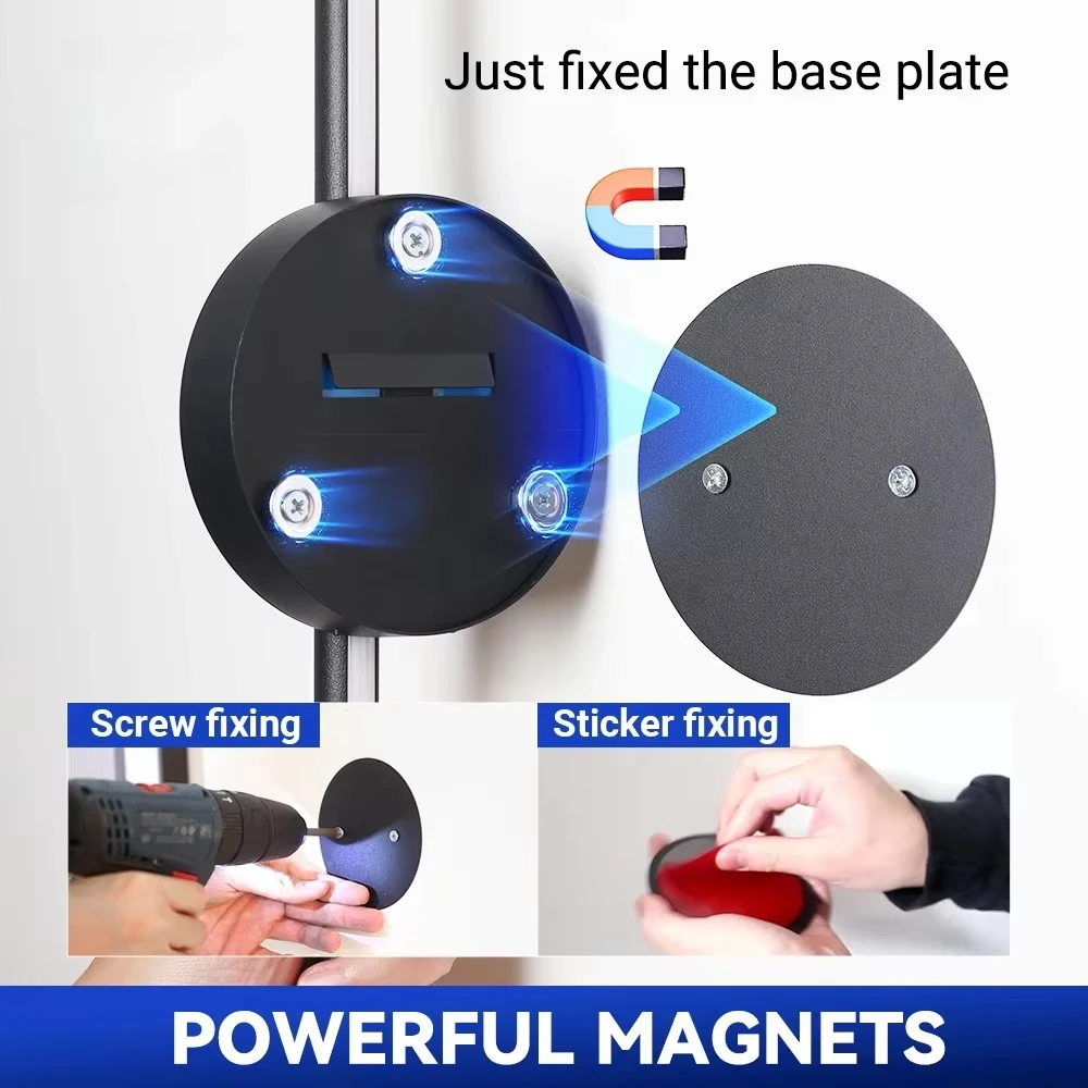 Lámpara de pared magnética recargable 50, color negro y dorado, para sala de estar, dormitorio, pasillo, estudio, escalera, guardarropa, iluminación LED sin cableado
