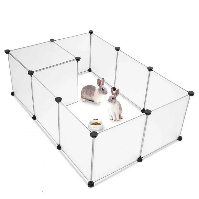 Parque infantil DIY para mascotas pequeñas, jaula plegable para perros, valla de patio para perros, gatos, gatitos, conejillos de indias, conejitos, erizos