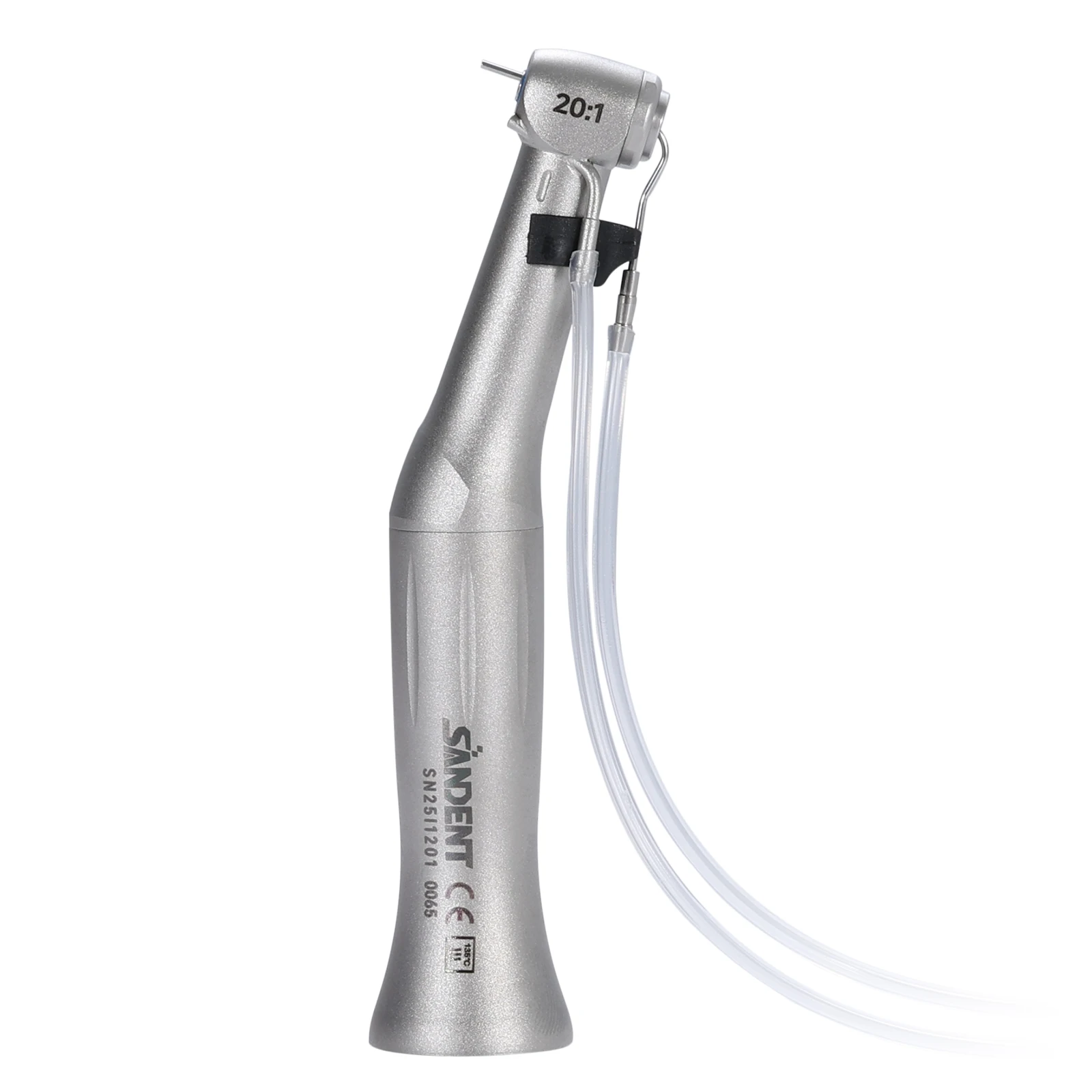 SANDENT 20:1 Contra-ángulo dental para implantes con botón pulsador, spray externo, compatible con motor tipo E
