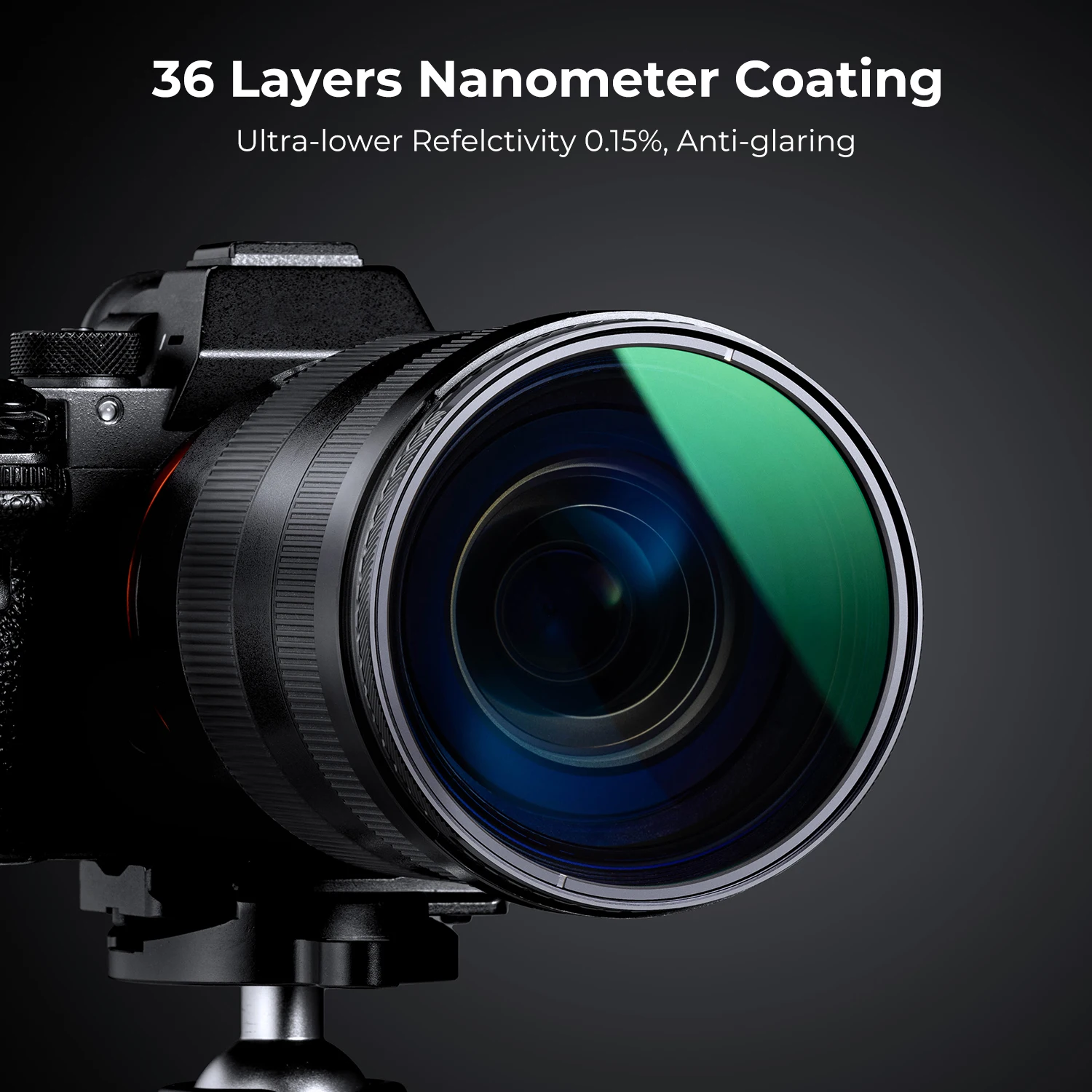 Filtro CPL K&F CONCEPT HD Ultrafino con Marco de Cobre, Película Verde Anti-Reflejos de 36 Capas, Serie Nano-X PRO, 67mm 72mm 77mm 82mm 95mm