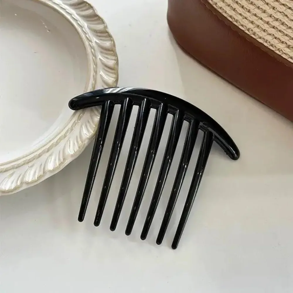 Horquilla Francesa en Forma de U con Peine para Moño para Mujer, Horquilla Sencilla de Siete Dientes, Peine Versátil, Accesorios para el Cabello