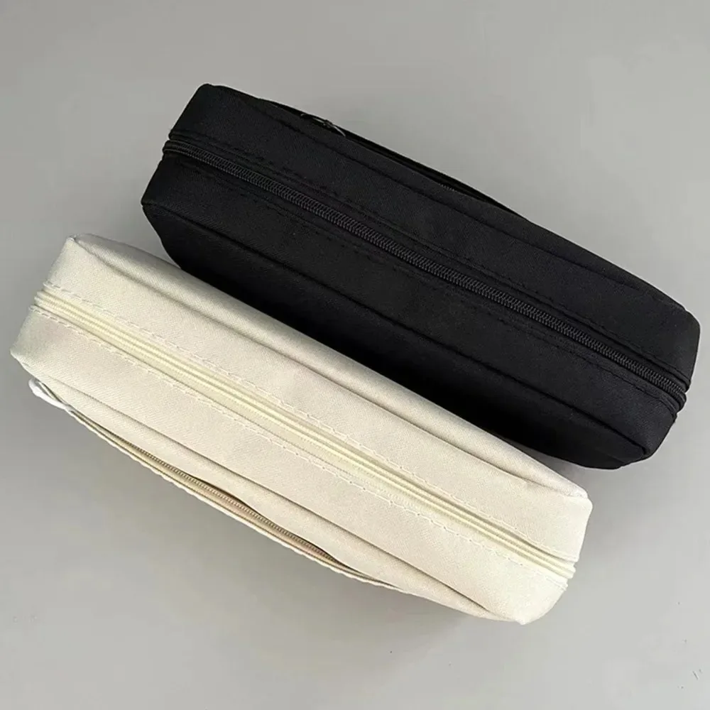 Estuche para lápices de doble capa, estuche para lápices Oxford de gran capacidad con cremallera, bolsa organizadora de papelería para escuela y oficina, regreso a la escuela