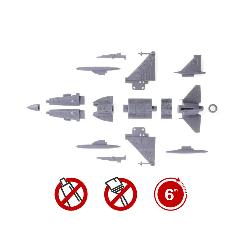Modelo de Avión de Combate 4D 27 Estilos 1:144, Modelo de Helicóptero Armado, Avión de Reconocimiento, Juguete de Plástico para Armar sin Pegamento