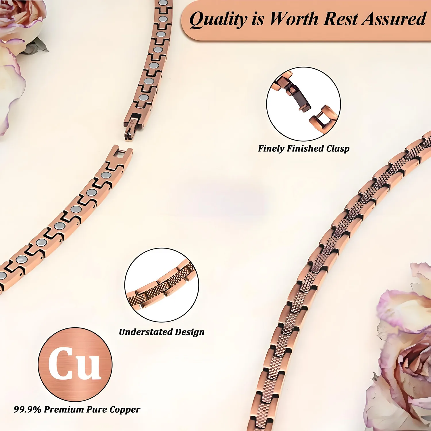 ARADOO Serpentine-Collar de cobre puro con diseño de lujo para hombres y mujeres, Collar Premium, regalos de joyería