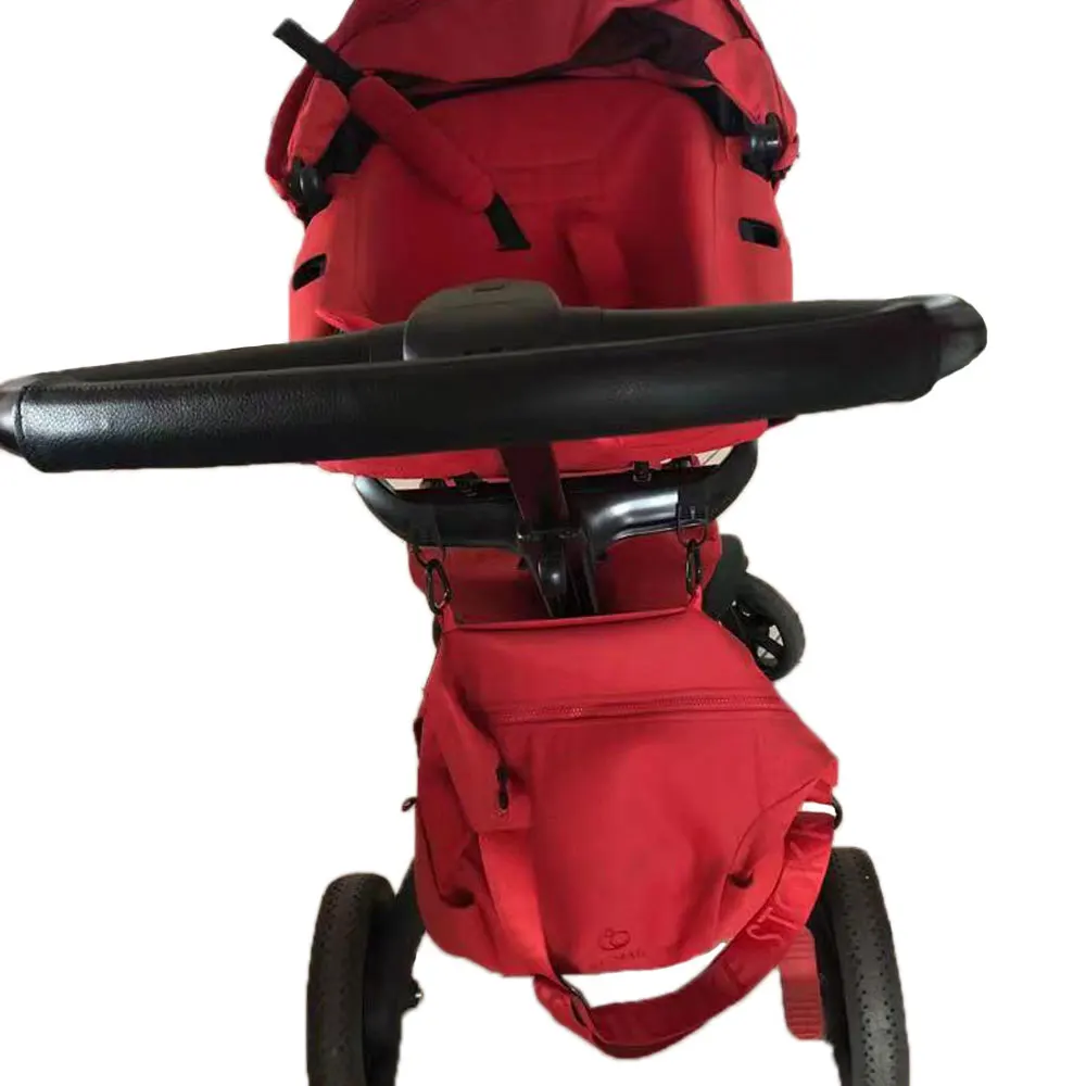 Fundas de cuero Pu para manillar de cochecito Stokke Xplory V6/X, fundas protectoras para parachoques, fundas para reposabrazos, accesorios para cochecitos de bebé