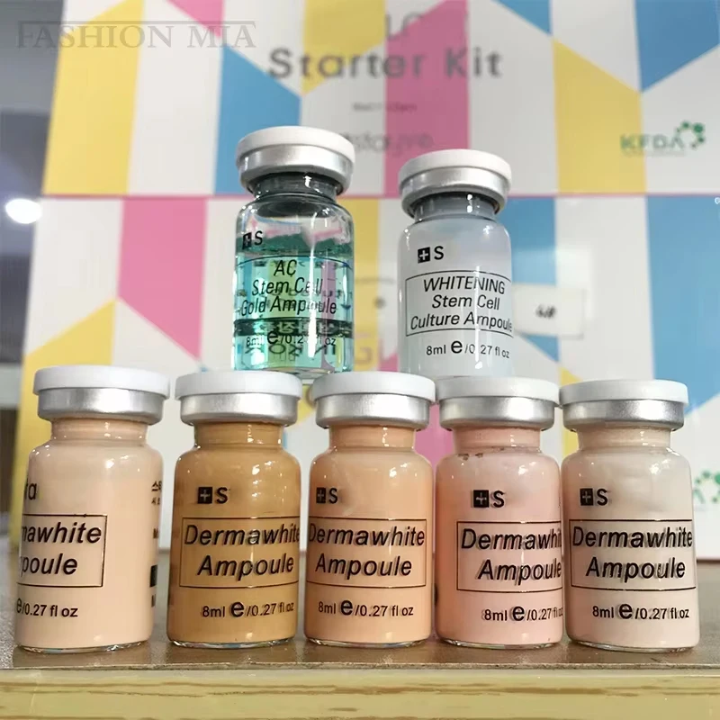 Kit de Ampollas de Crema BB Coreana de 8ml, Crema Hidratante con Ácido Hialurónico, Base de Maquillaje para Hombres y Mujeres, Cuidado de la Piel