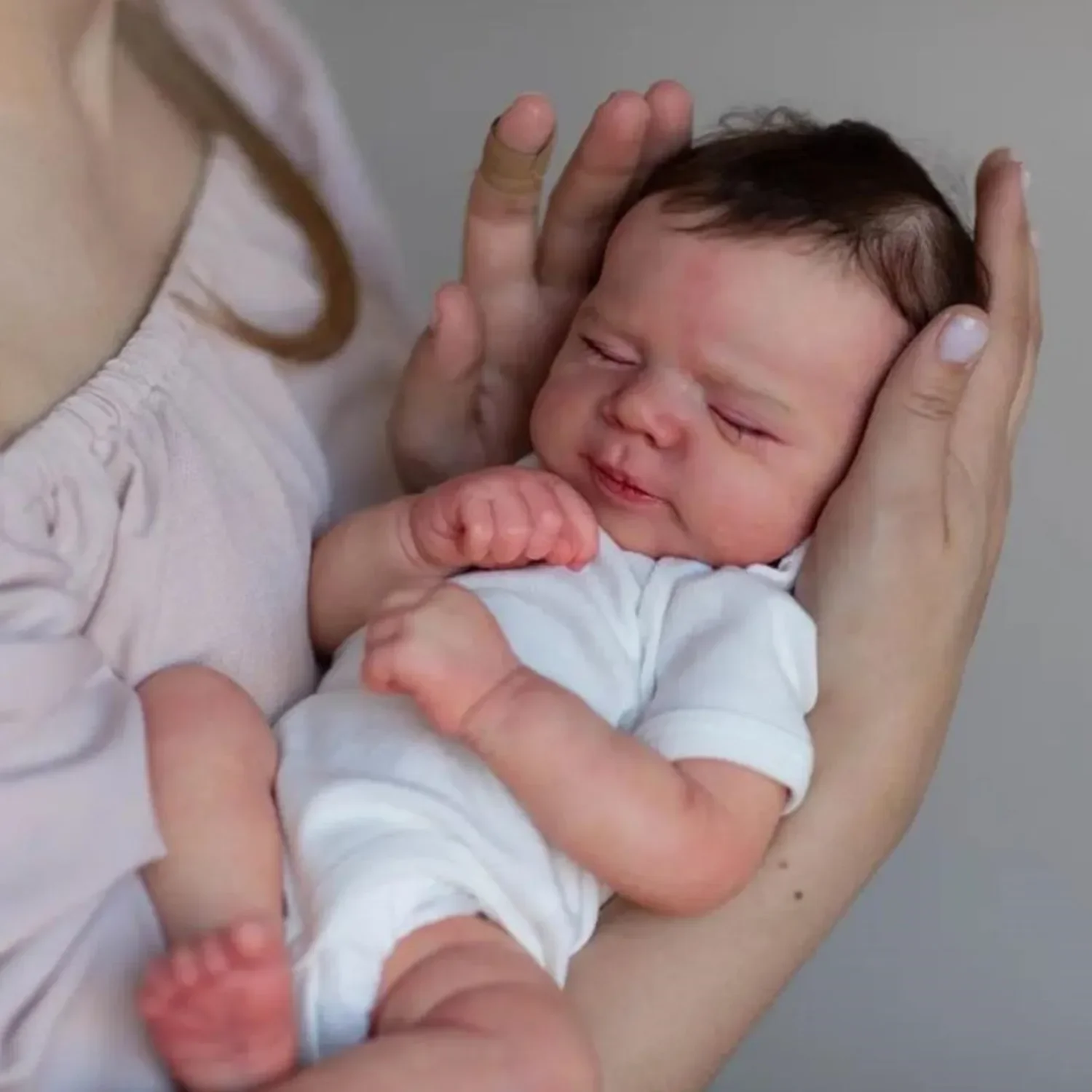 BZDOLL Muñeca Reborn realista de silicona suave de 48 cm con piel de pintura 3D, regalo de cumpleaños lindo para bebé recién nacido vivo de 19 pulgadas