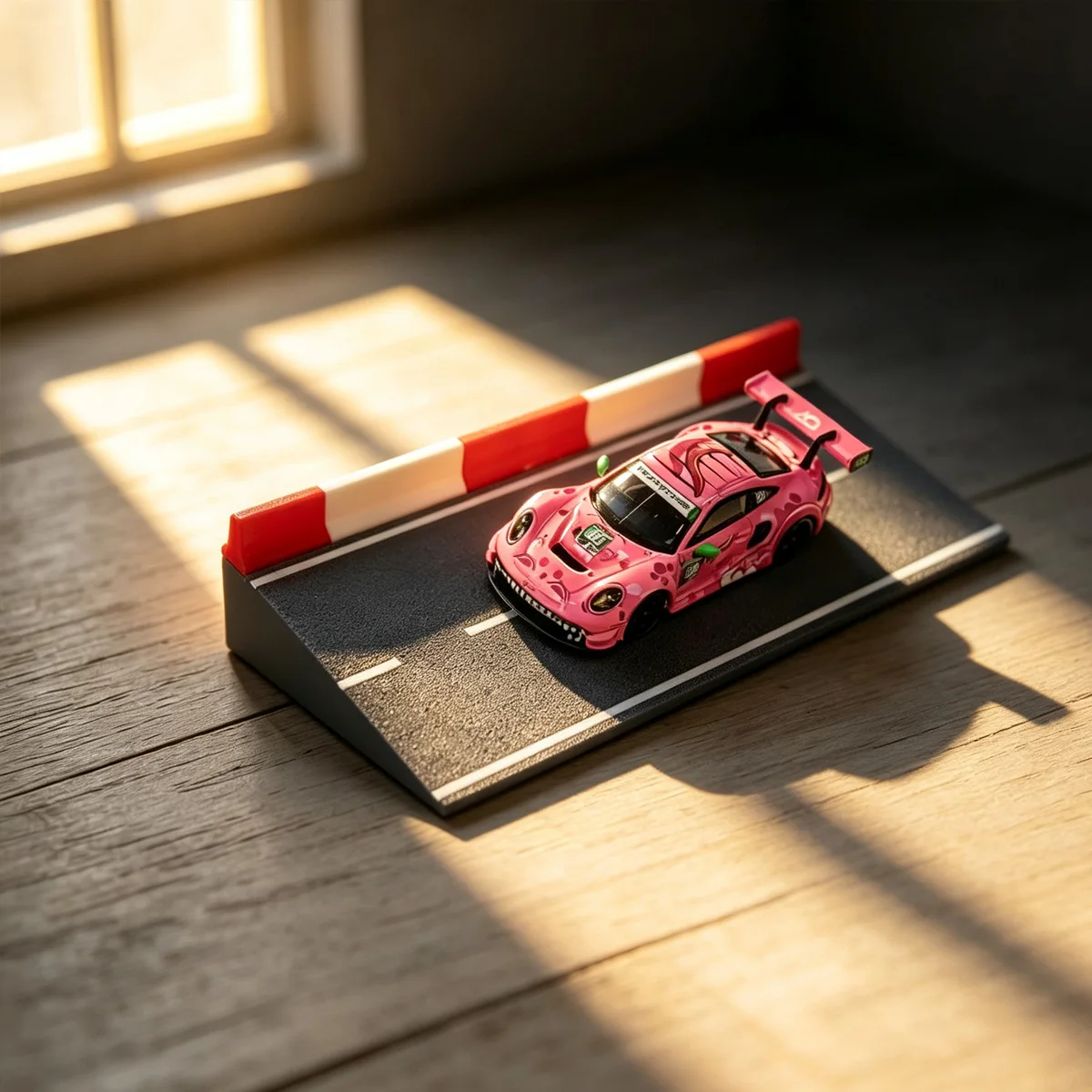 Modelo de Coche a Escala Pequeña, Escena de Pista de Carreras Simulada 1:64, Vitrina Acrílica, Caja de Almacenamiento Universal Hotwheels, Decoración de Escritorio, Adorno