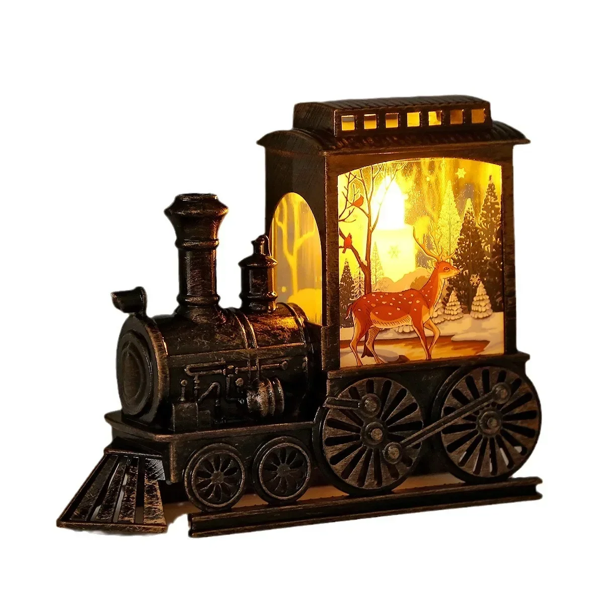 Luces LED de noche, lámpara de noche de tren portátil Vintage, linternas colgantes para exteriores alimentadas por batería, decoración festiva para fiesta de Navidad