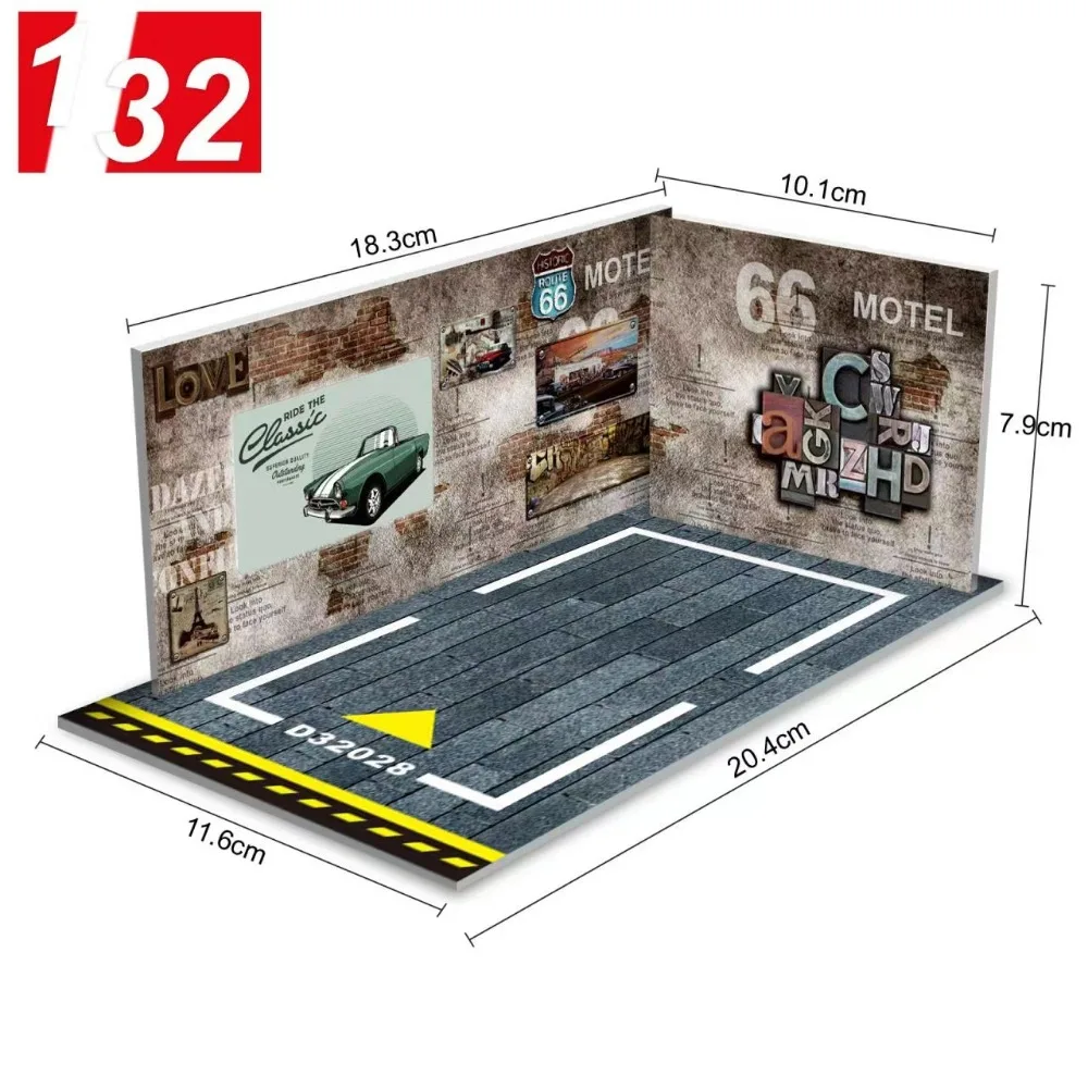 Material de PVC a escala 1/32 1/24 con aleación ligera, modelo de coche fundido a presión, juguete de montaje, simulación de estacionamiento subterráneo, modelo de construcción