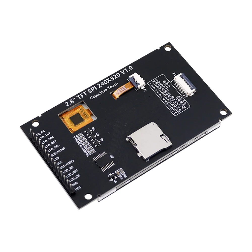 Elecrow Módulo SPI de 2,8 pulgadas Pantalla táctil capacitiva IPS TFT Controlador 240x320 ILI9341 para campos industriales de electrónica de consumo