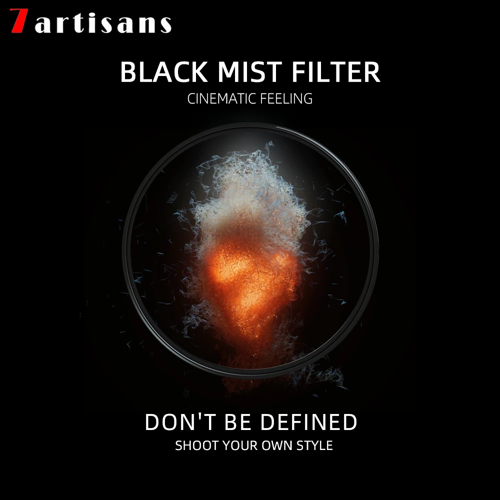 Objetivo de cámara 7artisans Pro Black Mist 1/2 1/4 1/8 filtro marco Ultra delgado vidrio óptico impermeable 43/46/49/55/58/62/67/72/77/82mm