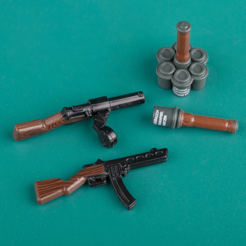 Bloques de Construcción de Madera de Armas Militares de la Segunda Guerra Mundial, Figuras de Soldados, Armas Soviéticas PPSH 98K SMLE IV Mosin G43, Juguetes de Ladrillos, Regalo para Niños
