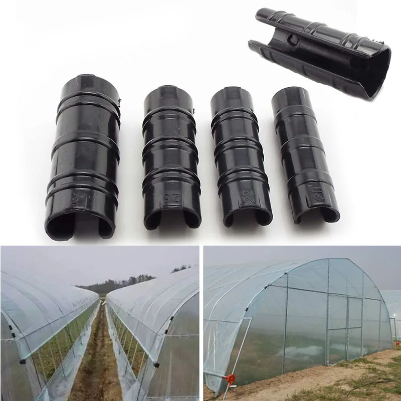 Clips de tubo para marco de invernadero, 20/22/25/32mm, película de sombra, velas de red, conector de abrazadera UV, película protectora, tarjeta fija de presión D1