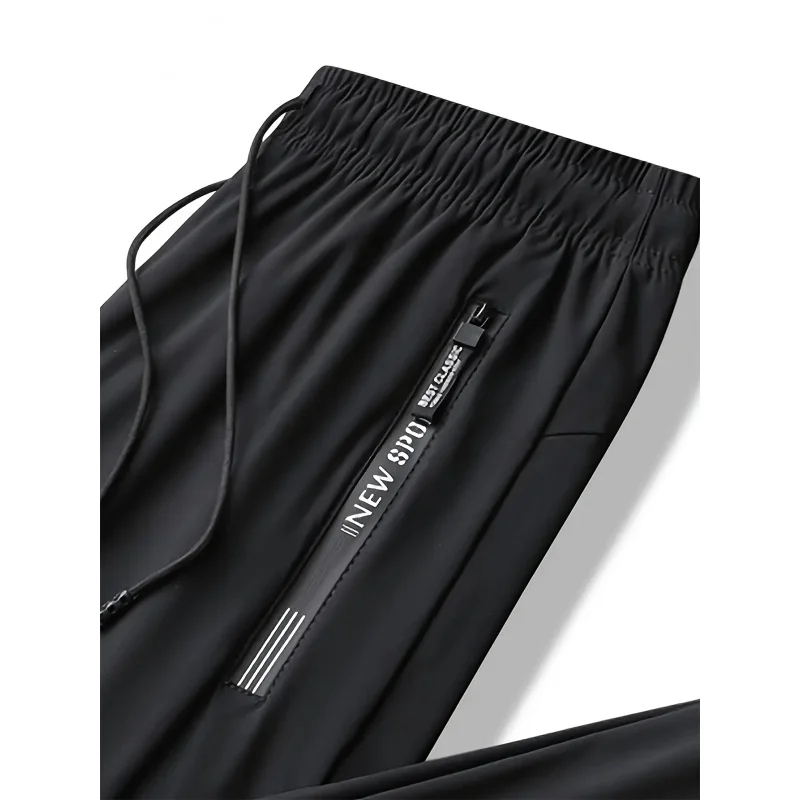 2 Piezas de Pantalones Deportivos Transpirables de Secado Rápido para Hombre, Tela Elástica de Nailon y Spandex, Pantalones Rectos para Gimnasio y Running