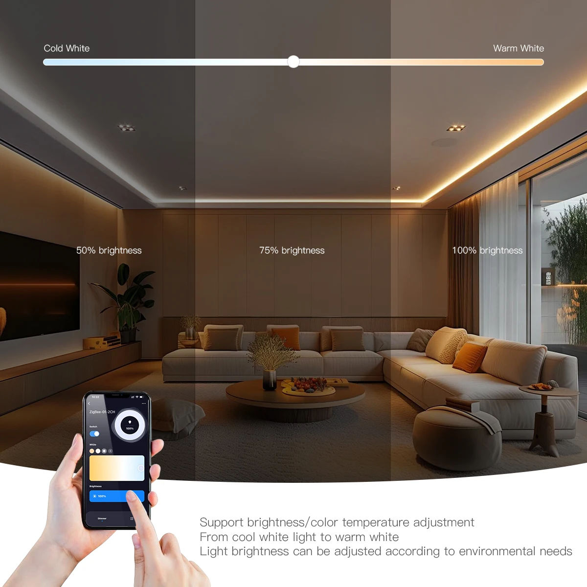 Tira de luces LED con WiFi, controlador Zigbee 3,0, DC5V-24V, Tuya, CCT, RGB, RGBW, RGBCCT, COB, atenuador inteligente regulable