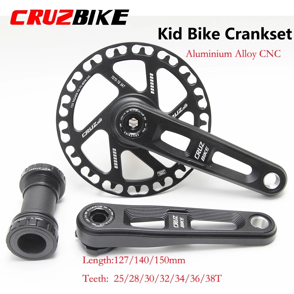 CRUZbike-bielas de bicicleta plegables ultraligeras para niños, 127/140/150mm, manivela hueca de tecnología, accesorios de piezas de bicicleta de aleación de aluminio