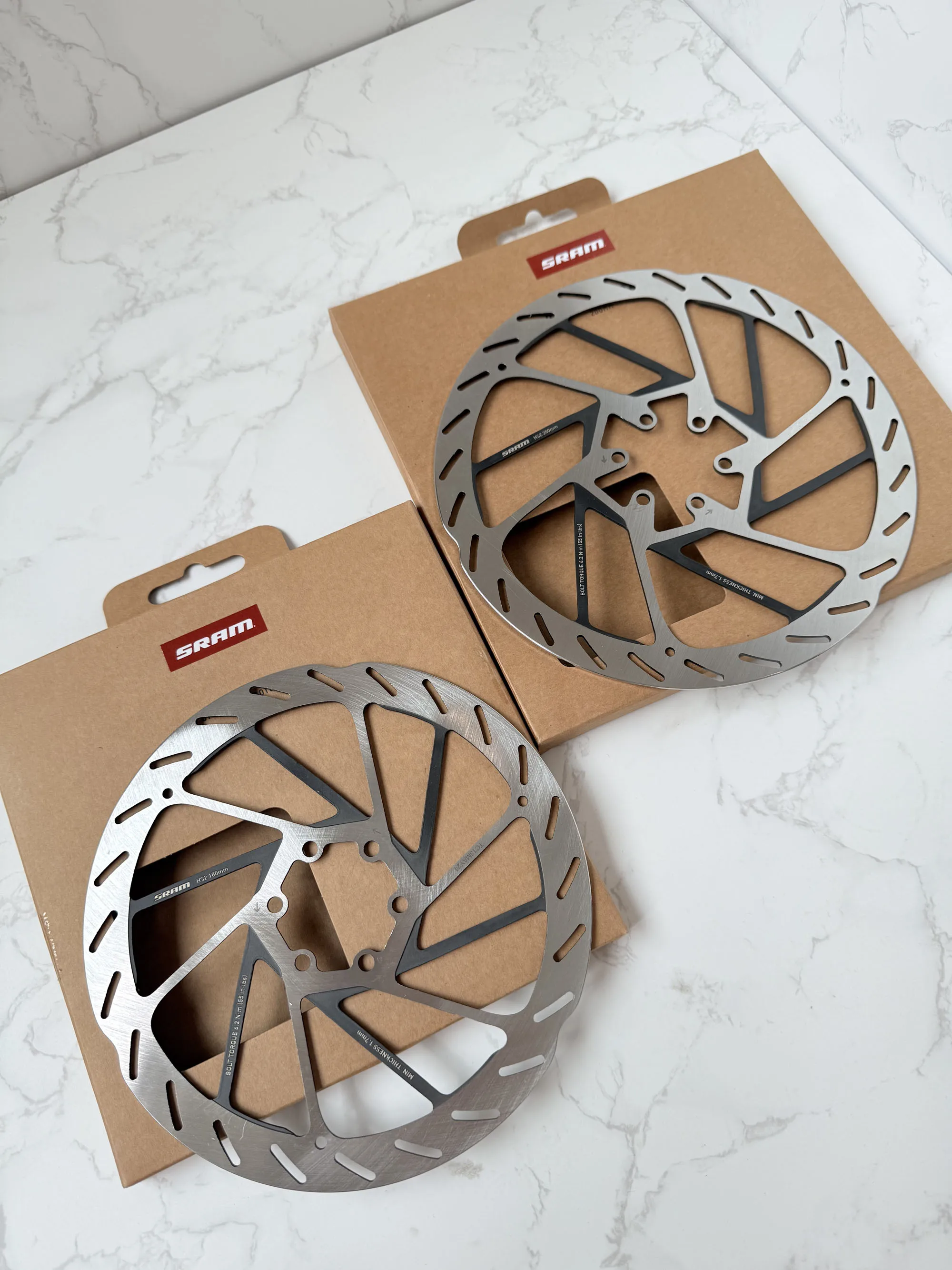 Rotor de freno de disco de SRAM-HS2, rotor más grueso de 6 pernos, 160 mm, 180 mm, 200 mm, 220 mm, accesorios para bicicletas MTB y de carretera, ciclismo