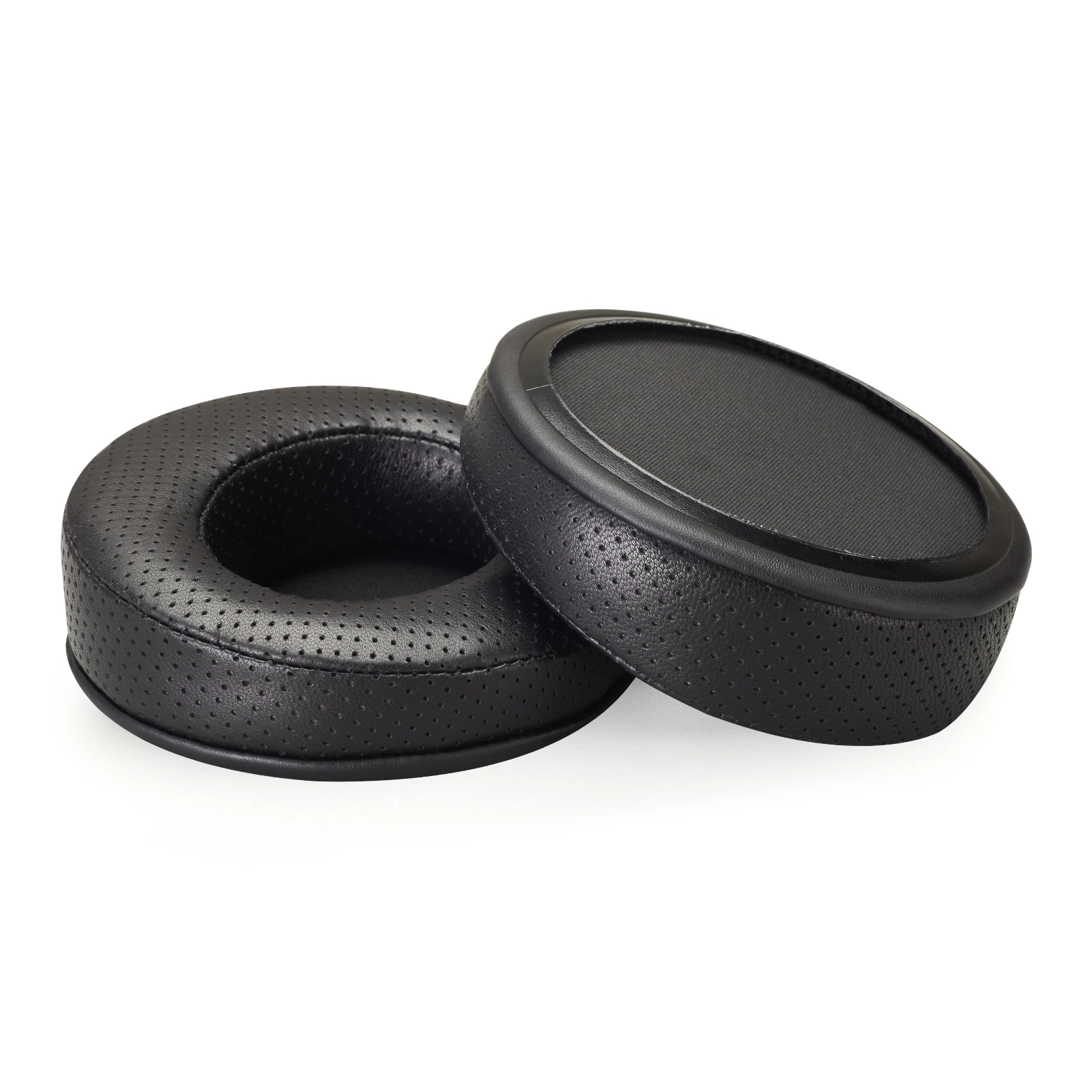 Almohadillas perforadas de piel de oveja de 11cm, almohadillas angulares para auriculares Fostex TH-600 TH-900 Denon AH-D2000 FiiO FT1 PRO y ZMF