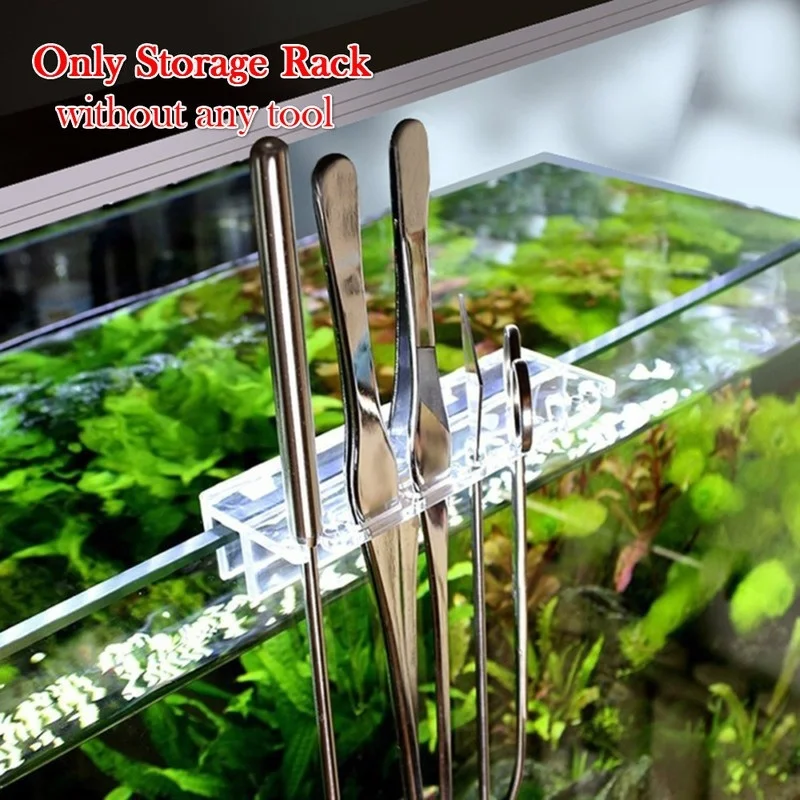 Estante de almacenamiento de herramientas para plantas de acuario, soporte acrílico para pinzas, raspador, tijera, pecera, herramienta de limpieza de césped y agua, 1 Uds.