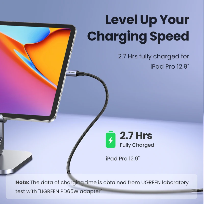 UGREEN-Cable USB PD100W tipo C para teléfono móvil, Cargador rápido para Xiaomi, Samsung, MacBook, iPad, 5A
