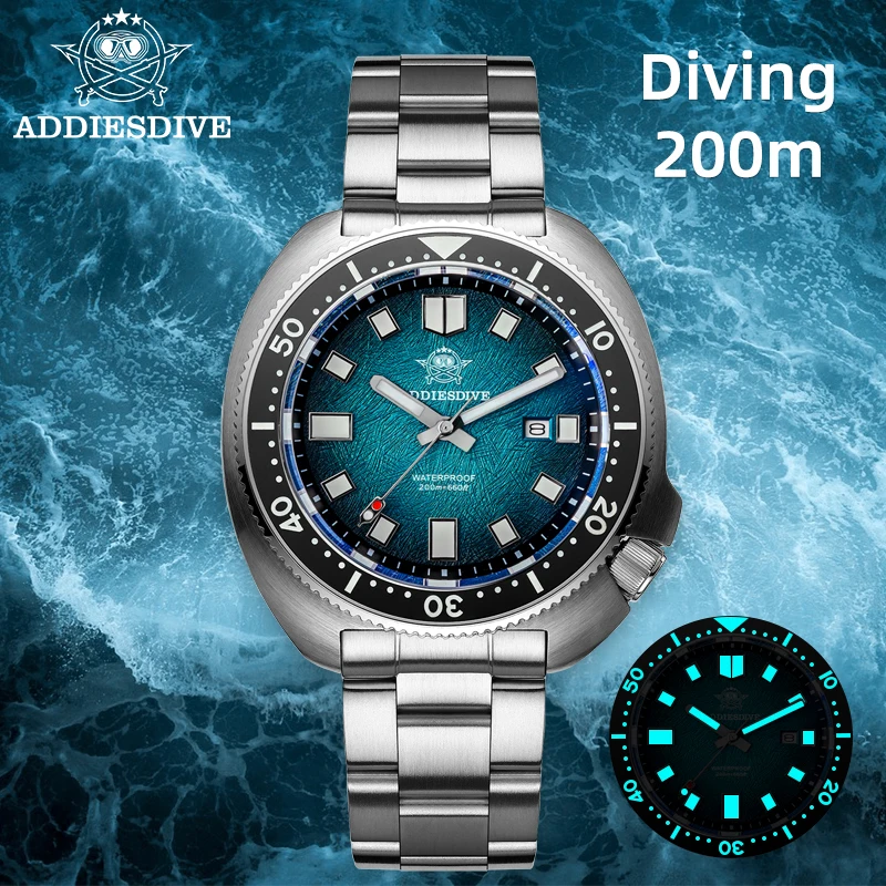 ADDIESDIVE Japan2115 nuevo reloj para hombre con cristal de zafiro BWG9 ultraligero luminoso 200m reloj de pulsera resistente al agua relojes de cuarzo de lujo