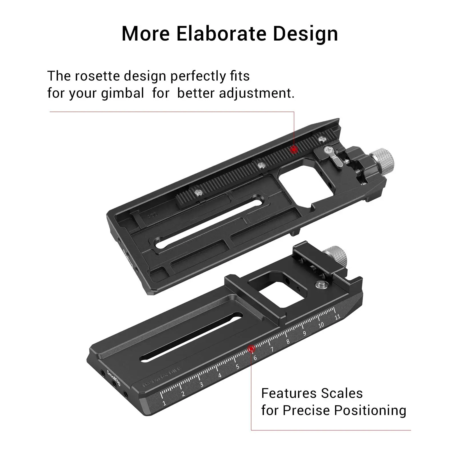 Placa de liberación rápida SmallRig con Arca-Swiss para DJI RS3 /RS3 Pro/ RS2/RSC2/Ronin-S/RS4 Pro Switch entre trípodes y cardán 3061
