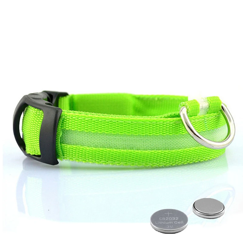 Collar Led para perro, Collar antipérdida para perros, cachorros, suministros luminosos nocturnos, productos para mascotas, accesorios, carga USB/batería