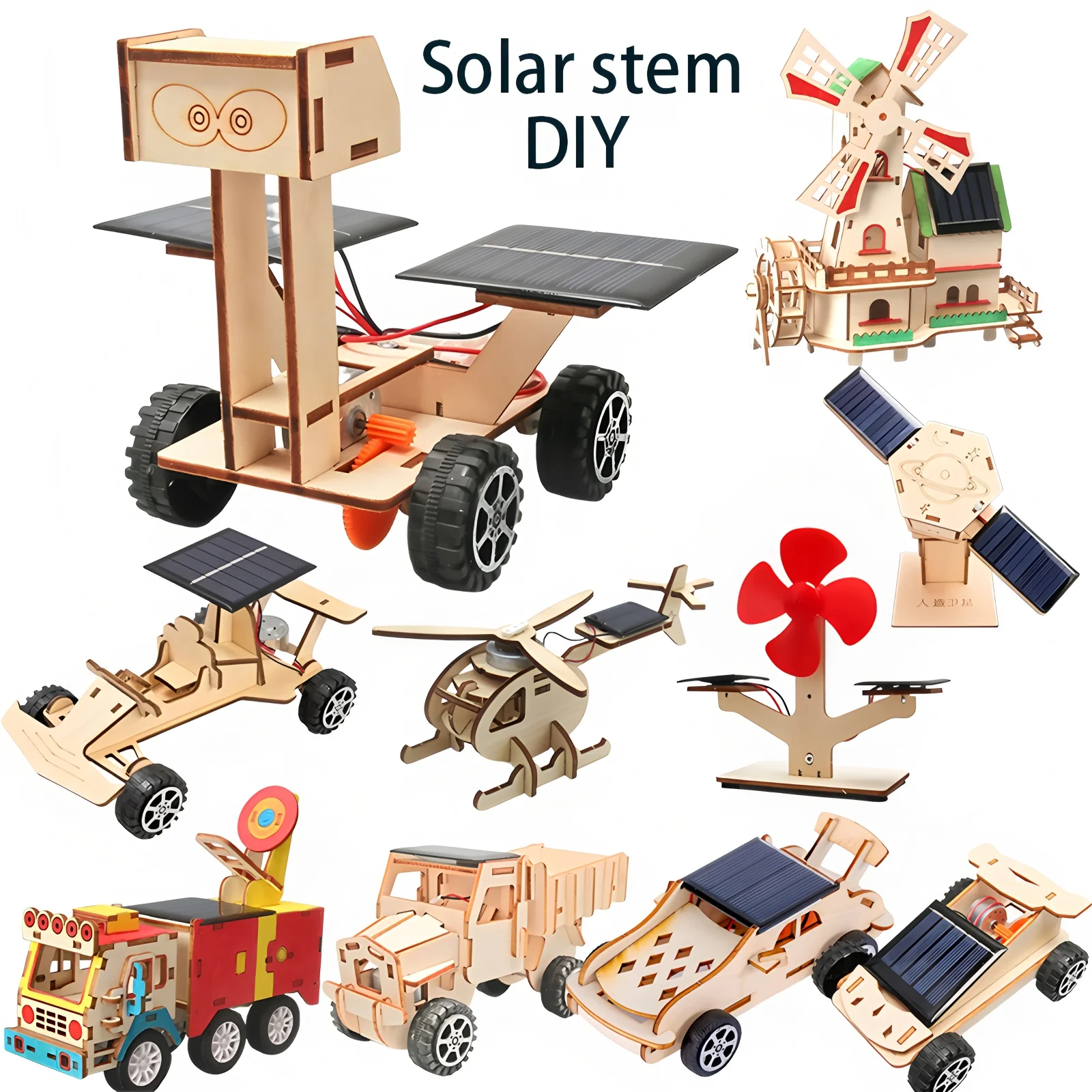 Juguetes de Bricolaje para Experimentos Científicos y Educativos para Niños, Modelos de Ensamblaje Manual, Rompecabezas de Madera 3D, Juguetes de Ciencia y Educación