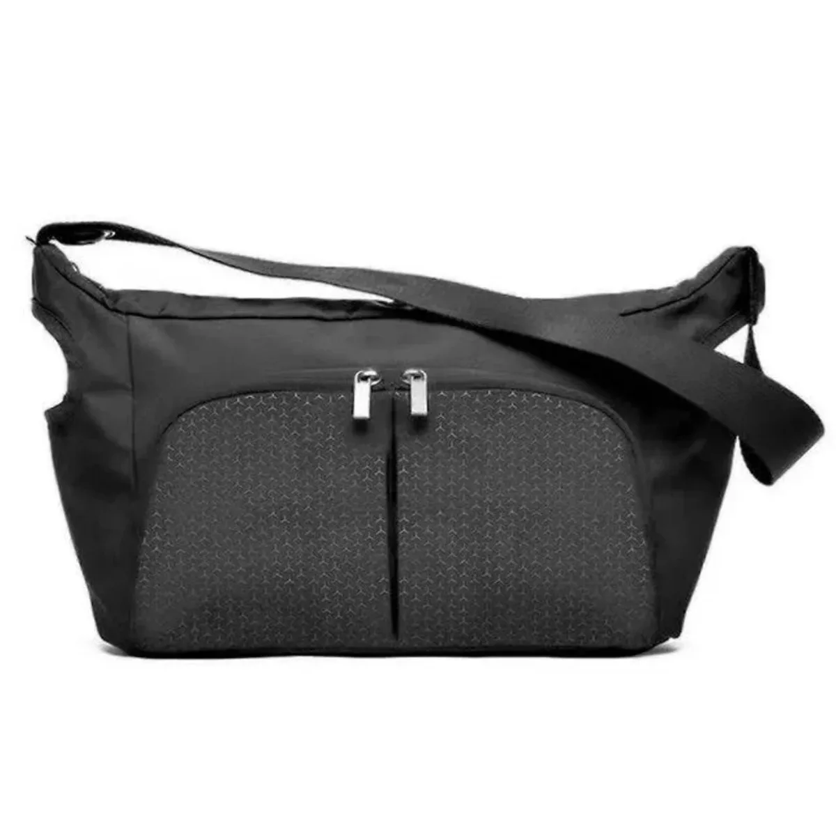 Bolsa de Pañales Portátil para Cochecito de Bebé, Bolsa de Almacenamiento Multifuncional para Cochecito, Negra, Impermeable