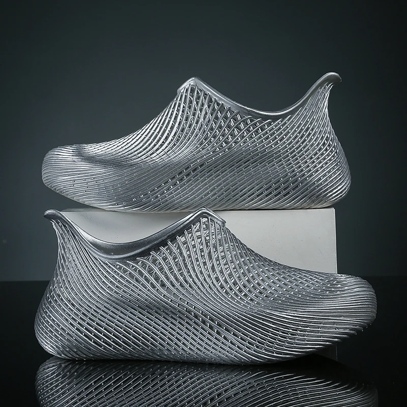 Zapatos de hombre, zuecos con estampado 3D de verano, zapatos ligeros antideslizantes y transpirables, zapatillas deportivas para correr al aire libre, sandalias para hombre