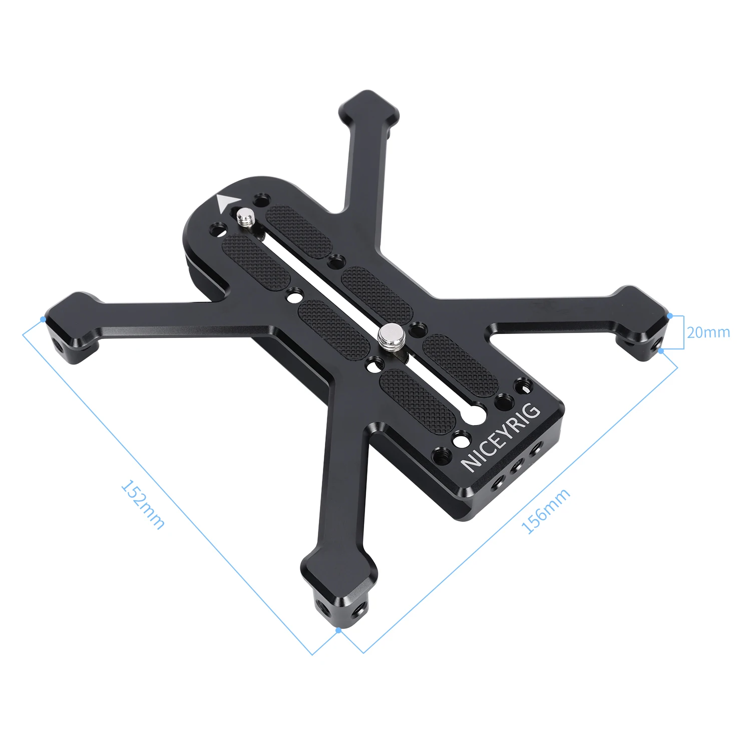 Niceyrig-placa base cuadricada Manfrotto, soporte para cámara DSLR, colocación horizontal, Compatible con trípodes Manfrotto