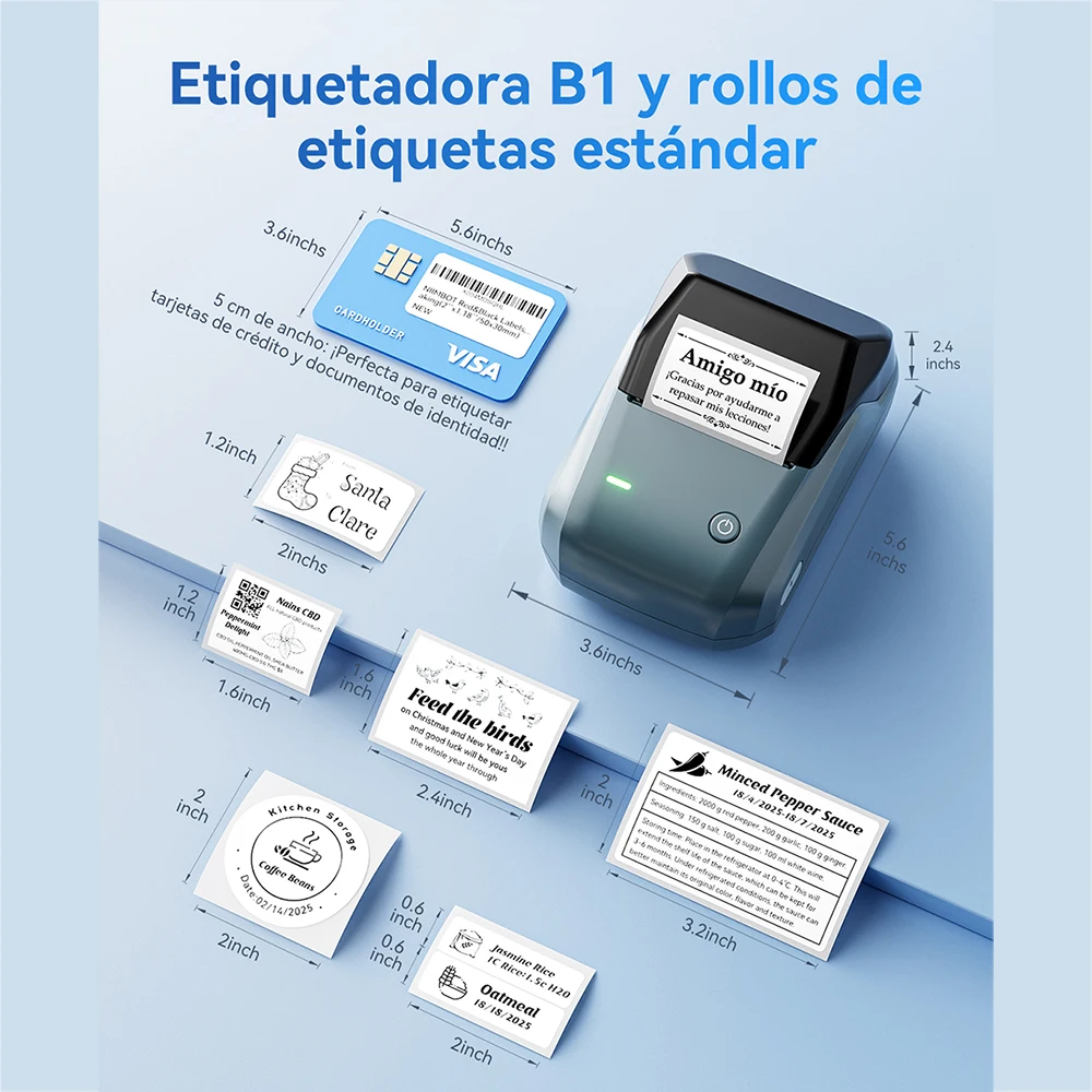 Niimbot-impresora de etiquetas térmica inalámbrica B1, precio de código de barras de etiquetas de alimentos, máquina de etiquetas de 20-50mm de ancho de impresión para el hogar