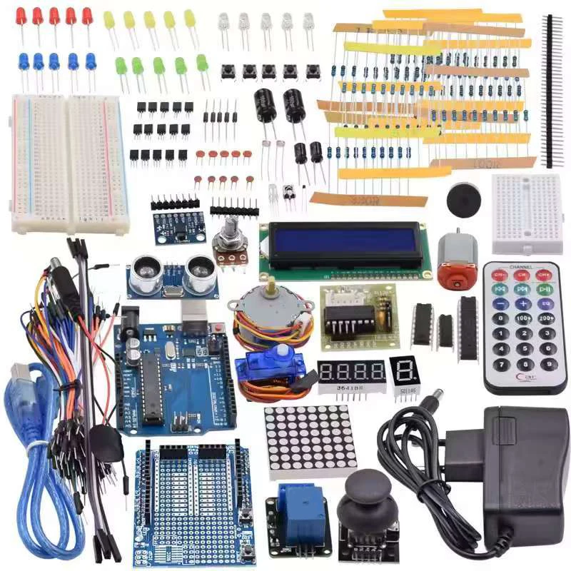 Kit de iniciación definitivo que incluye Sensor ultrasónico/placa R3, pantalla LCD1602 para arduino R3 Mega2560 R3
