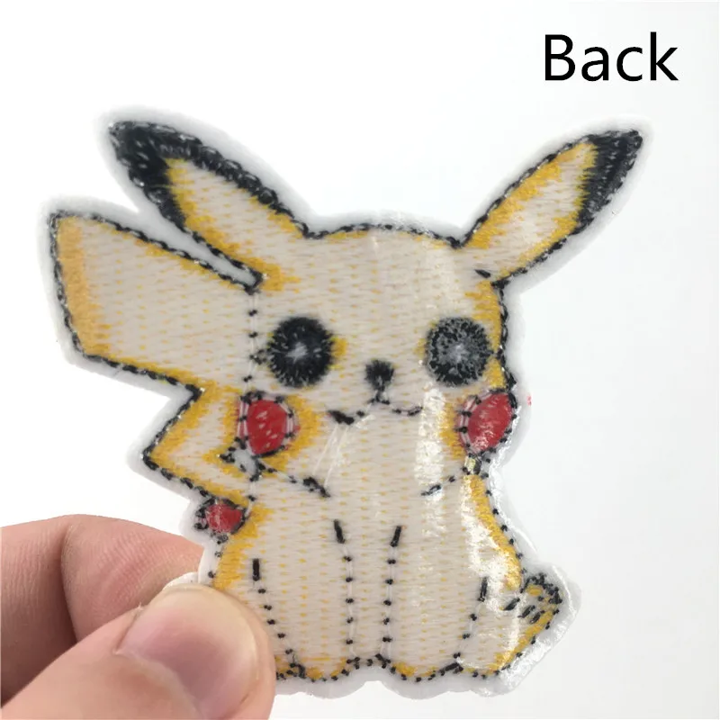 Nuevos 33 Estilos de Parches de Tela de Charizard y Pikachu, Pegatinas para Ropa, Parches Bordados para Coser, Apliques Termoadhesivos para Ropa DIY